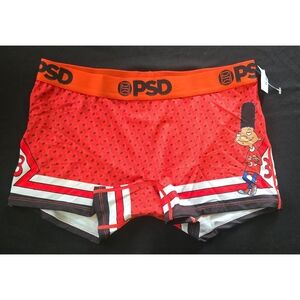 Red PSD Boxer Briefs with Cartoon Design